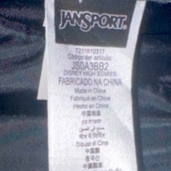 Jansport Disney Backpack Mickey Cosmic Theme Canvas Shoulder Straps 15x13x5 Nice - Picture 2 of 12